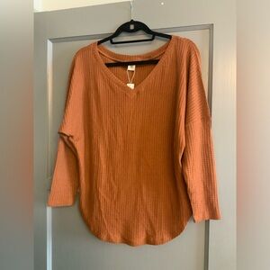 Albe Rita Waffle Knit V Neck Sweater